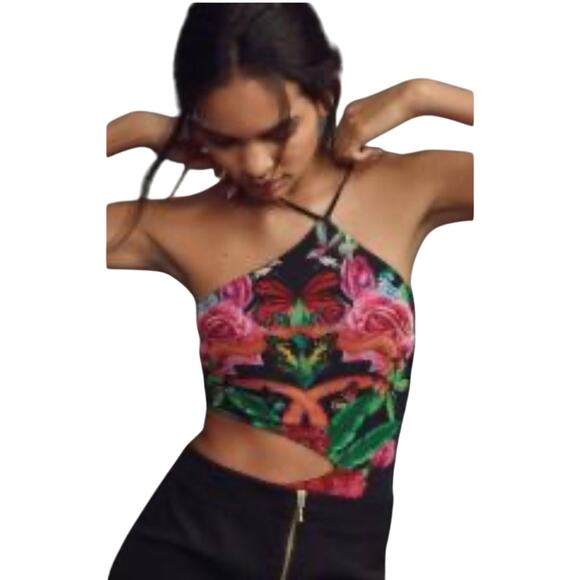 AFRM Delos Floral Bodysuit Black Motif Size XL - Picture 1 of 6